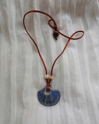 Seashell in Blue Ceramic Necklace