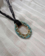 Oval Frame Ceramic Necklace