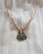 Green Heart Ceramic Necklace