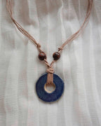 Indigo Halo Ceramic Necklace