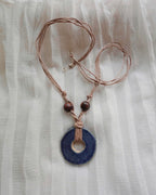 Indigo Halo Ceramic Necklace