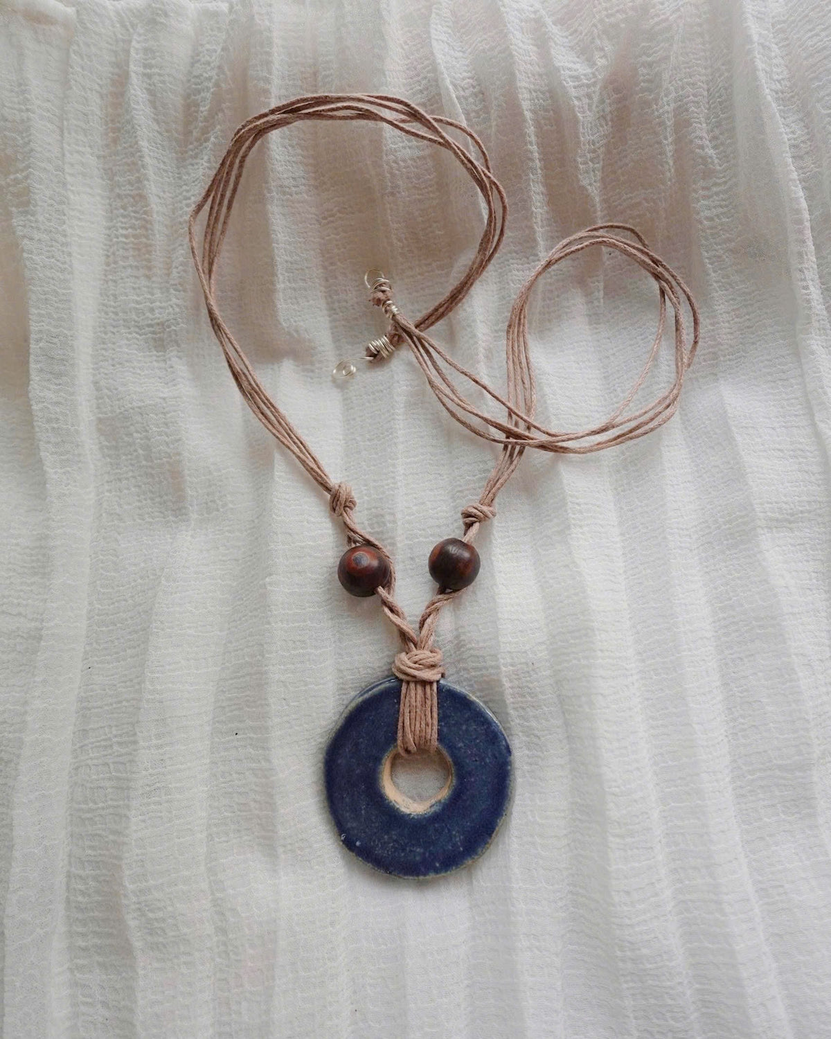 Indigo Halo Ceramic Necklace