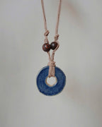 Indigo Halo Ceramic Necklace