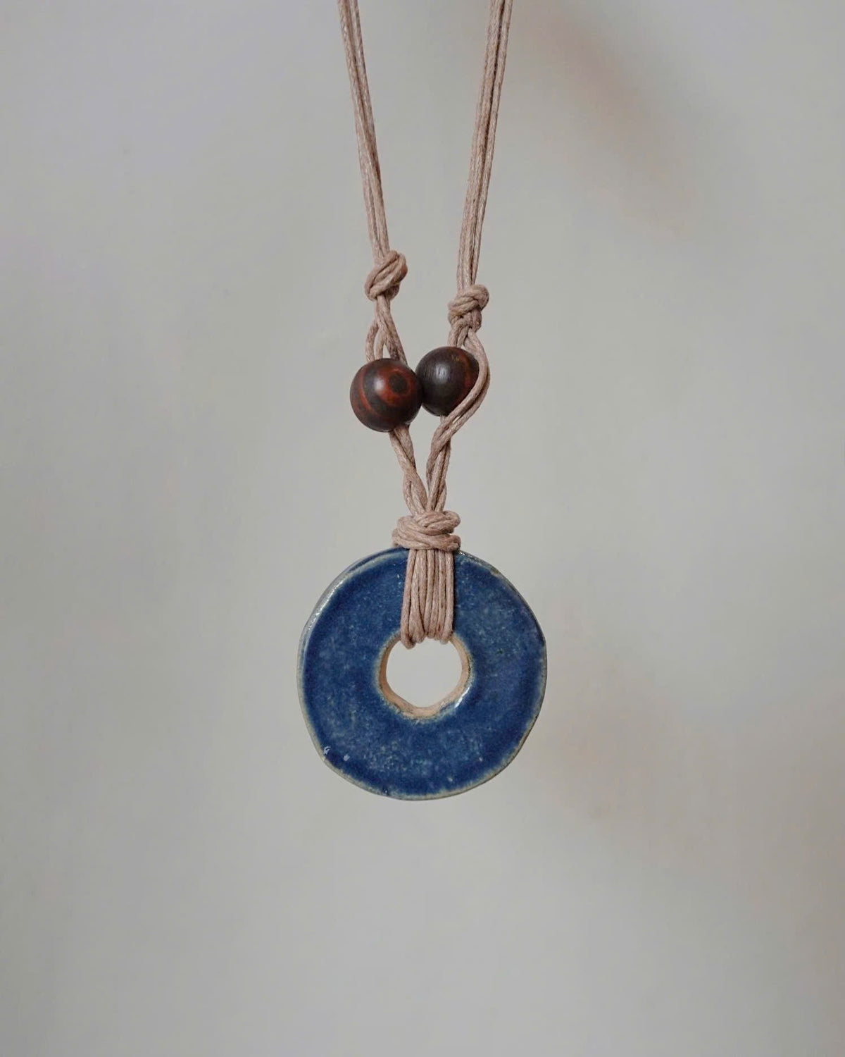 Indigo Halo Ceramic Necklace