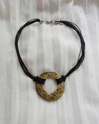 Olive Eclipse Ceramic Necklace