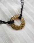 Olive Eclipse Ceramic Necklace
