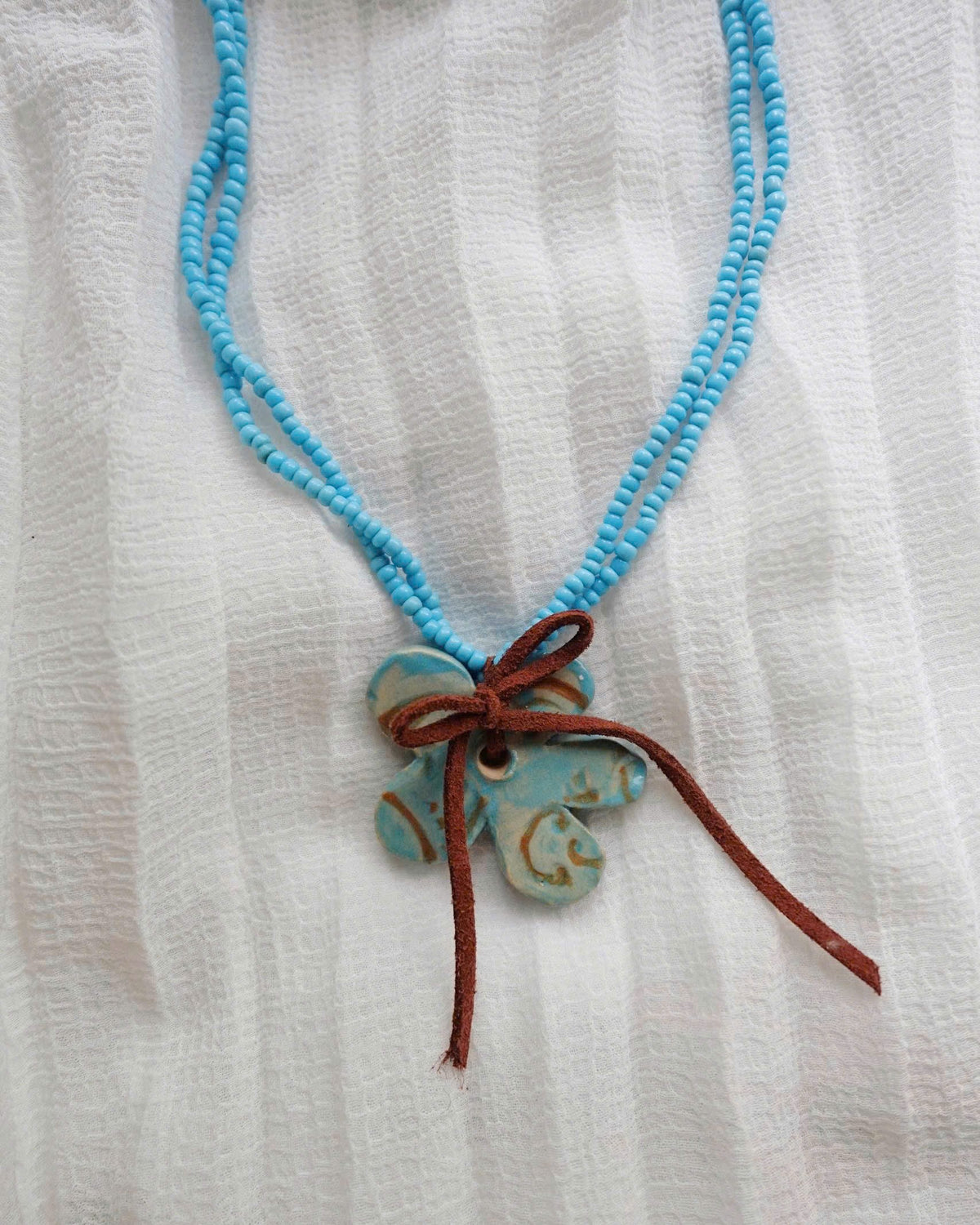 Playful Flower Ceramic Necklace