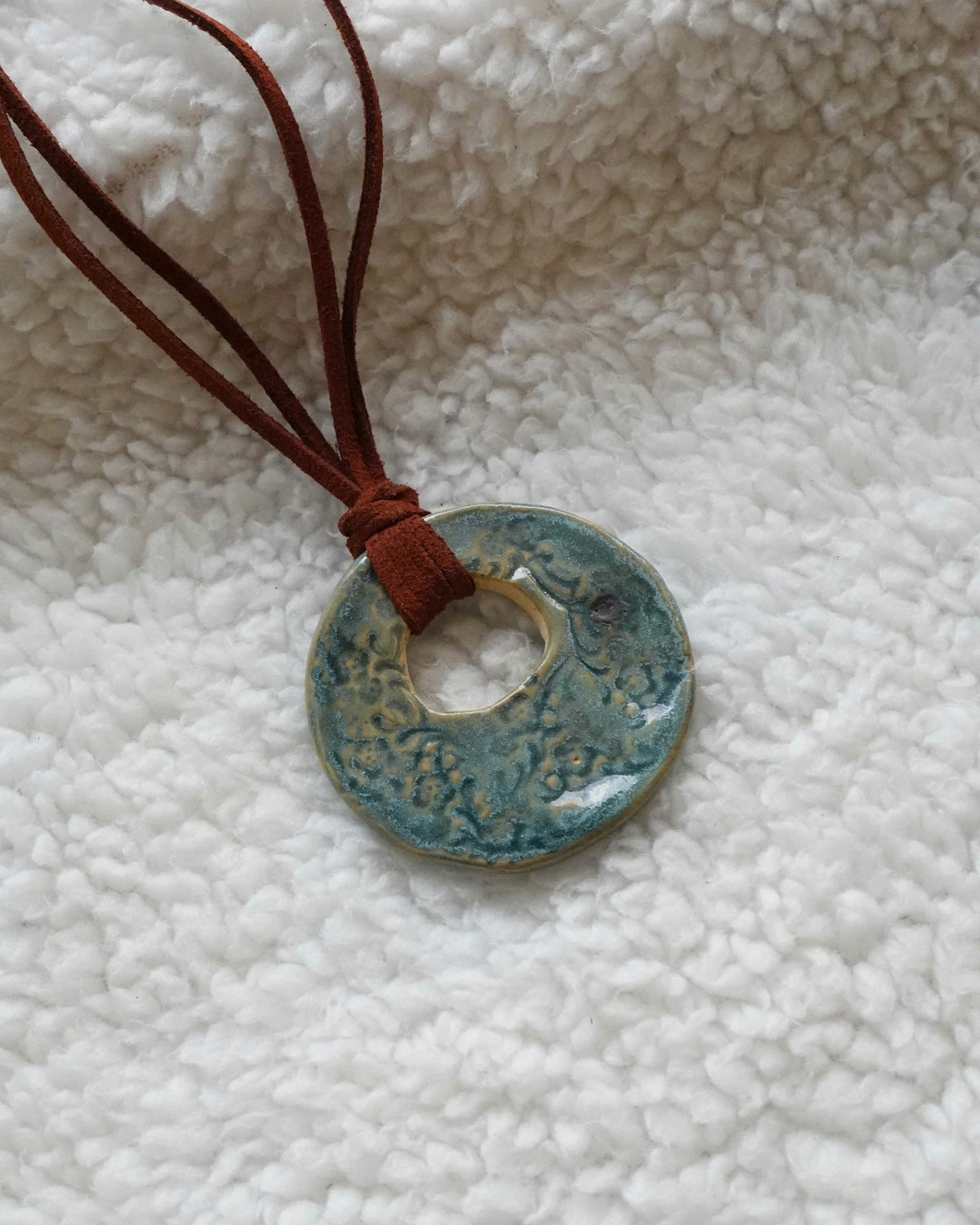 Moss Green Ceramic Necklace