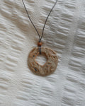 Beige Orbit Ceramic Necklace