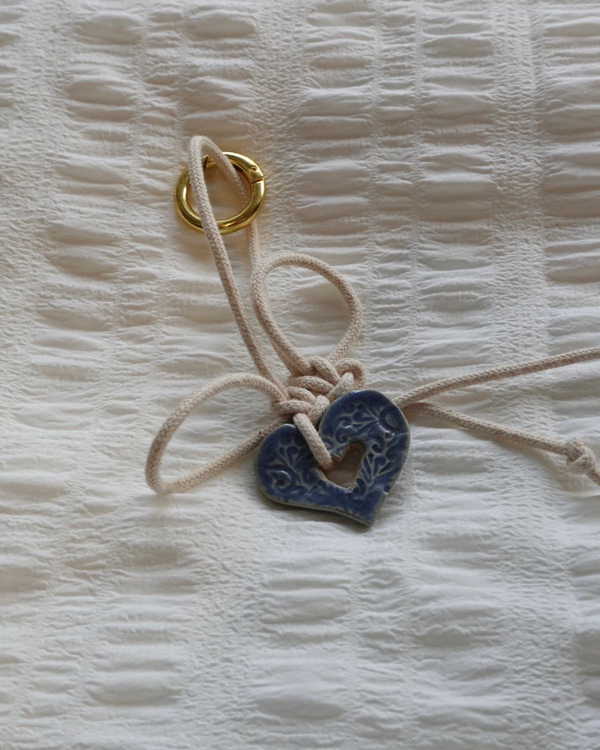 Blue Heart Bag Charm